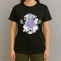 Alien Meditating Weed T-Shirt thumb 4