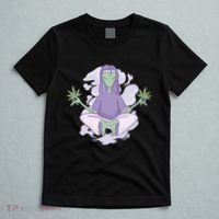 Alien Meditating Weed T-Shirt thumb 5