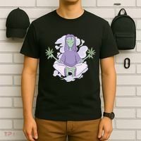 Alien Meditating Weed T-Shirt thumb 6