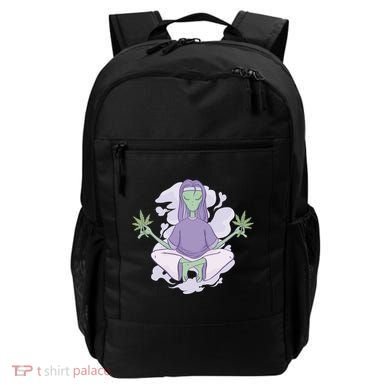 Alien Meditating Weed Backpack