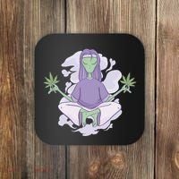 Alien Meditating Weed Coaster thumb 0