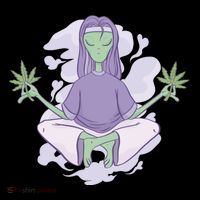 Alien Meditating Weed Coaster thumb 2