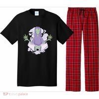 Alien Meditating Weed Pajama Set thumb 0
