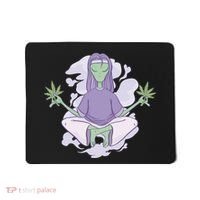 Alien Meditating Weed Mousepad thumb 0