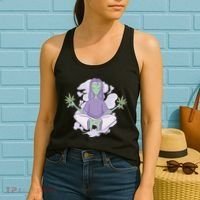 Alien Meditating Weed Women's Tank Top thumb 2