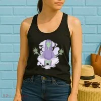 Alien Meditating Weed Women's Tank Top thumb 2