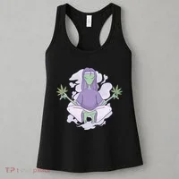 Alien Meditating Weed Women's Tank Top thumb 3