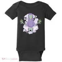 Alien Meditating Weed Baby Bodysuit thumb 0