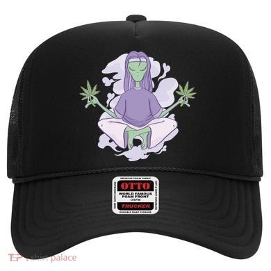 Alien Meditating Weed Hat