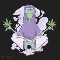 Alien Meditating Weed Hat thumb 2