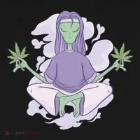 Alien Meditating Weed Toddler Hoodie thumb 2