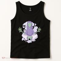 Alien Meditating Weed Tank Top thumb 2
