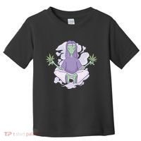 Alien Meditating Weed Toddler T-Shirt thumb 0