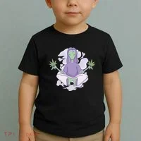 Alien Meditating Weed Toddler T-Shirt thumb 2