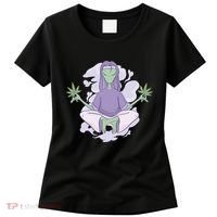 Alien Meditating Weed Women's T-Shirt thumb 0