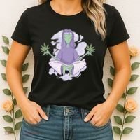 Alien Meditating Weed Women's T-Shirt thumb 2