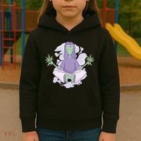 Alien Meditating Weed Kids Hoodie thumb 3