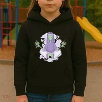 Alien Meditating Weed Kids Hoodie thumb 3