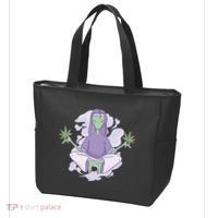 Alien Meditating Weed Tote Bag thumb 3