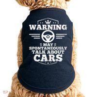 Auto Mechanic Warning I May Spontaneously Talk Cars Doggie Tank thumb 0