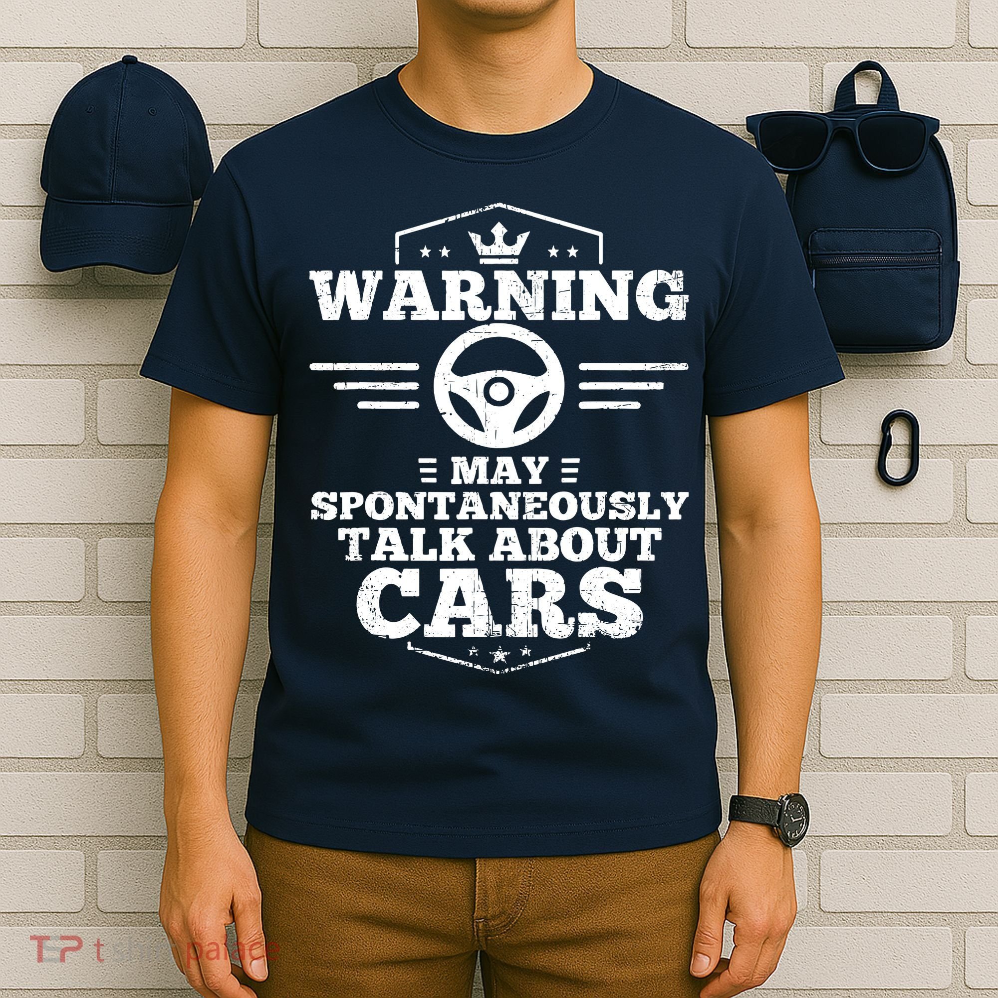 Auto Mechanic Warning I May Spontaneously Talk Cars T-Shirt