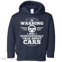 Auto Mechanic Warning I May Spontaneously Talk Cars Toddler Hoodie thumb 0