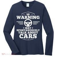 Auto Mechanic Warning I May Spontaneously Talk Cars Women's Long Sleeve Shirt thumb 0