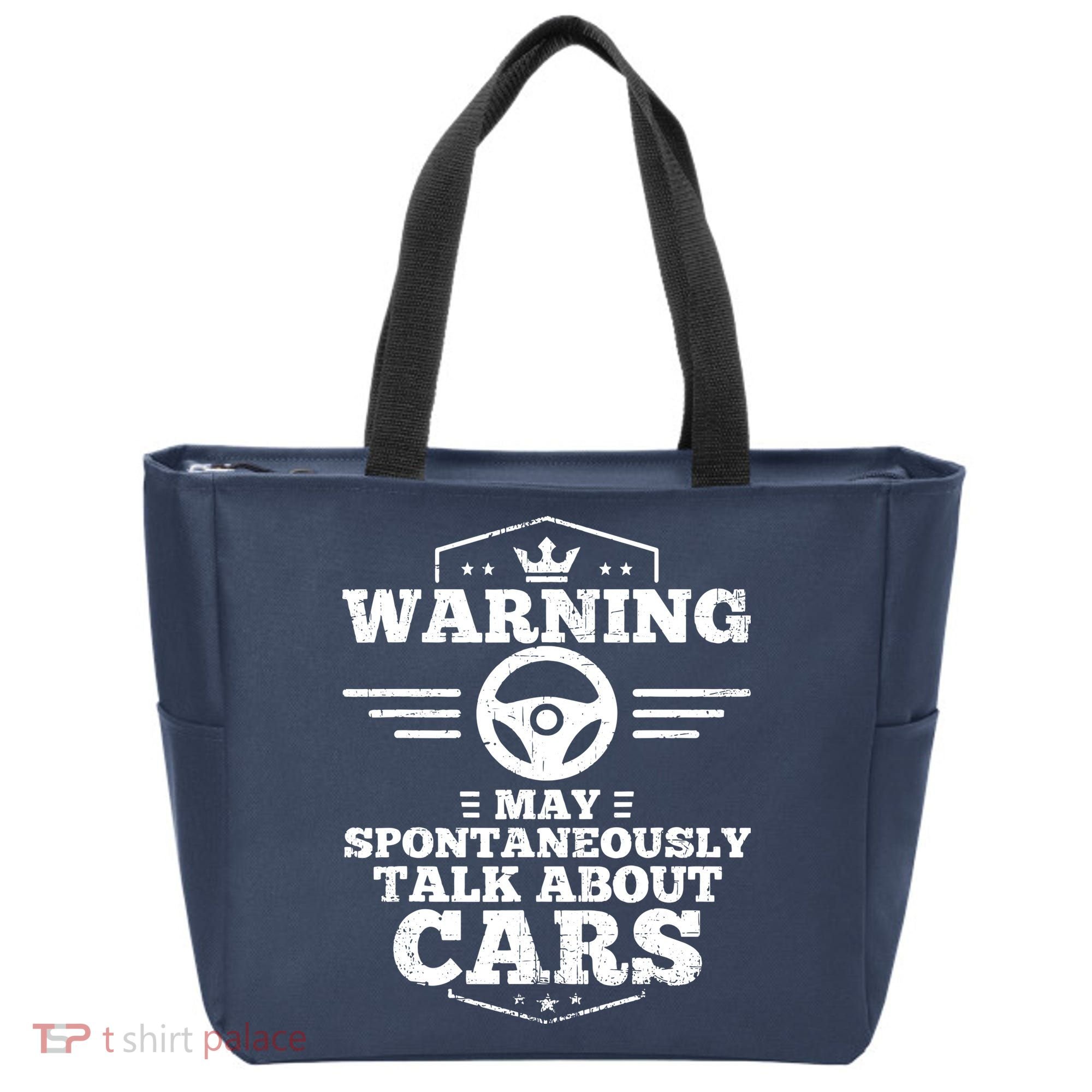 Auto Mechanic Warning I May Spontaneously Talk Cars Tote Bag