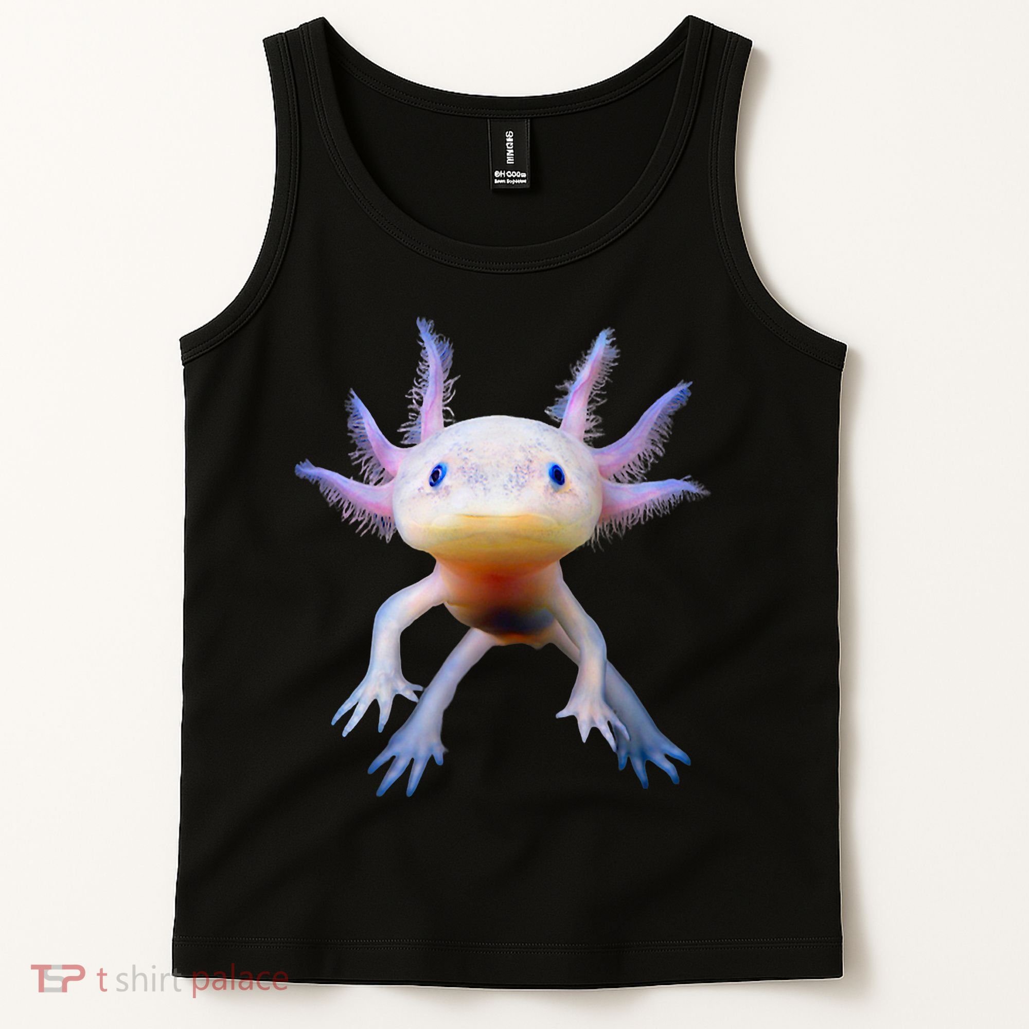 Axolotl Mexican Walking Fish Cute Amphibian Axolotl Tank Top