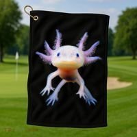 Axolotl Mexican Walking Fish Cute Amphibian Axolotl Golf Towel thumb 1