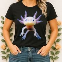 Axolotl Mexican Walking Fish Cute Amphibian Axolotl Women's T-Shirt thumb 2
