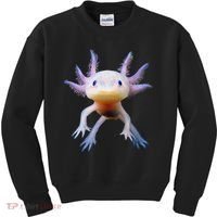 Axolotl Mexican Walking Fish Cute Amphibian Axolotl Kids Sweatshirt thumb 0