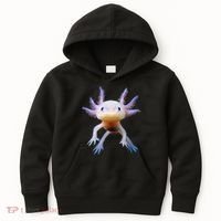 Axolotl Mexican Walking Fish Cute Amphibian Axolotl Kids Hoodie thumb 0