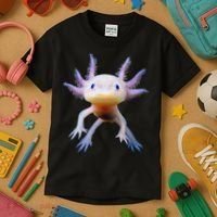 Axolotl Mexican Walking Fish Cute Amphibian Axolotl Kids T-Shirt thumb 3