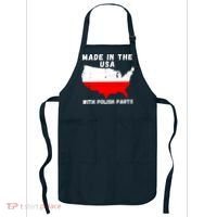 American Made With Polish Parts Polish Pride Poland USA Apron thumb 0