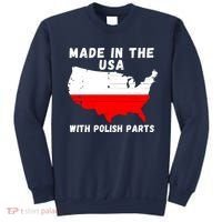 American Made With Polish Parts Polish Pride Poland USA Sweatshirt thumb 0