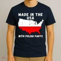 American Made With Polish Parts Polish Pride Poland USA T-Shirt thumb 3
