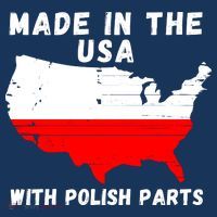 American Made With Polish Parts Polish Pride Poland USA T-Shirt thumb 7