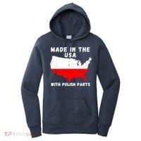 American Made With Polish Parts Polish Pride Poland USA Women's Hoodie thumb 0