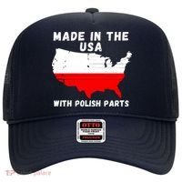American Made With Polish Parts Polish Pride Poland USA Hat thumb 0