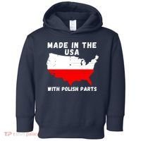 American Made With Polish Parts Polish Pride Poland USA Toddler Hoodie thumb 0
