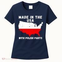 American Made With Polish Parts Polish Pride Poland USA Women's T-Shirt thumb 0