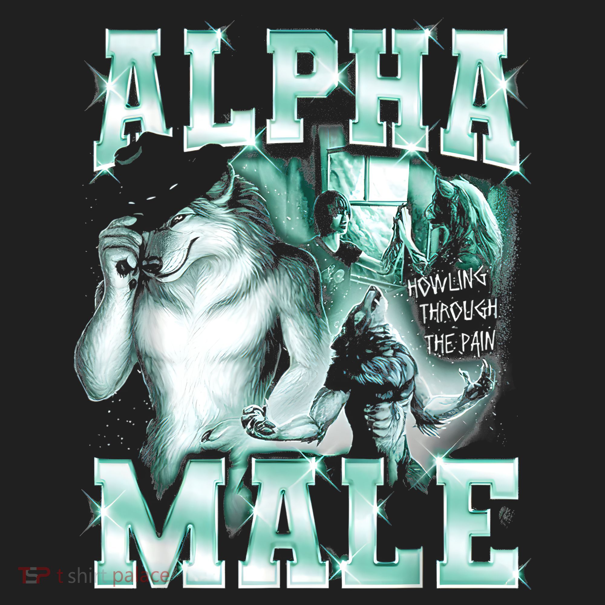 Alpha Male Wolf Meme Women's Sweatshirt