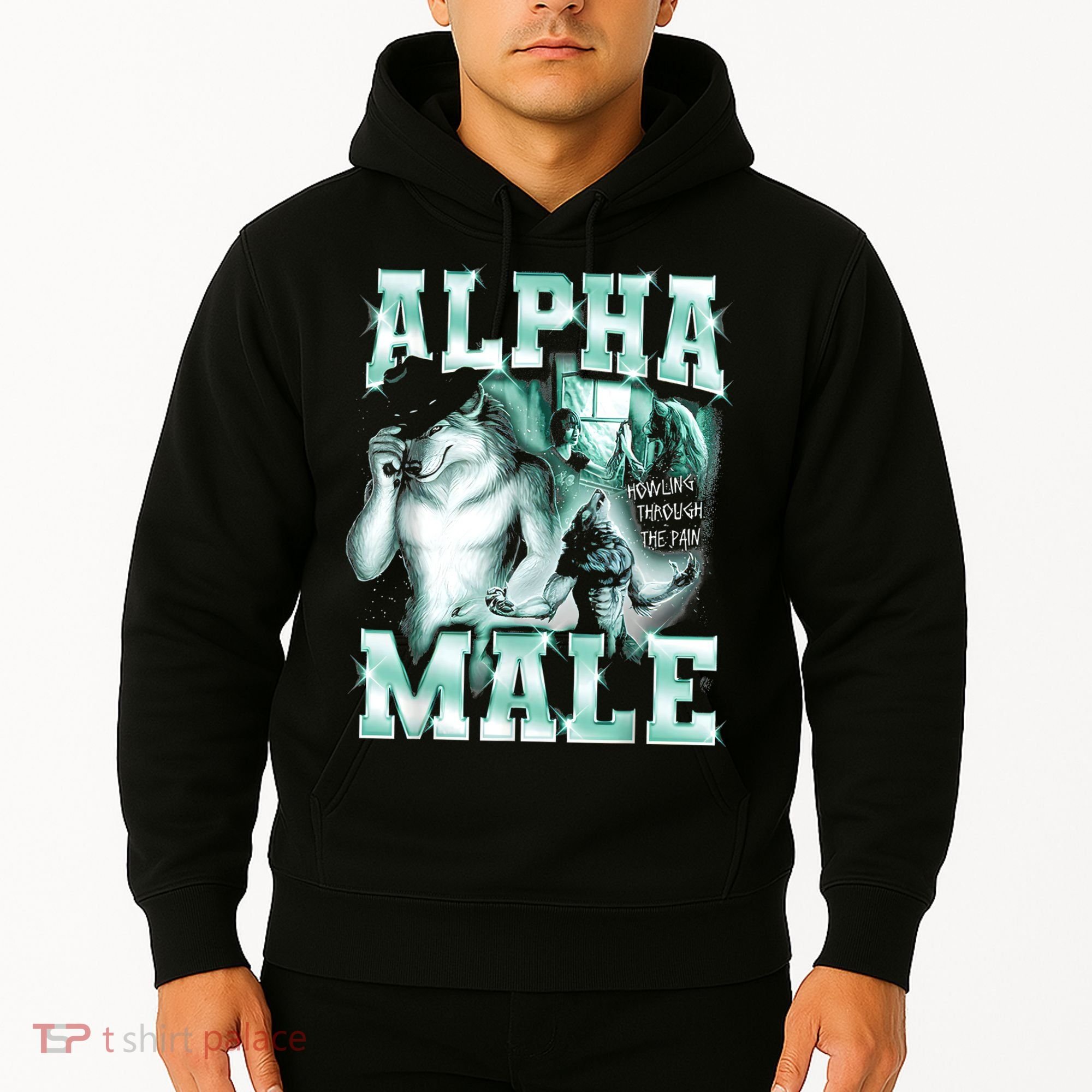 Alpha Male Wolf Meme Hoodie