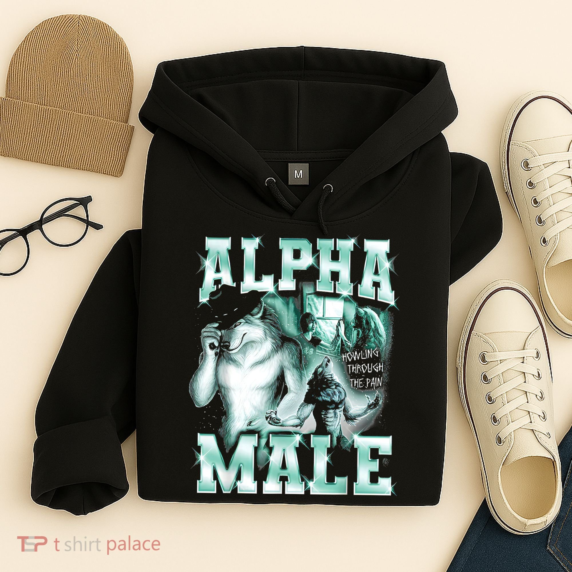 Alpha Male Wolf Meme Hoodie