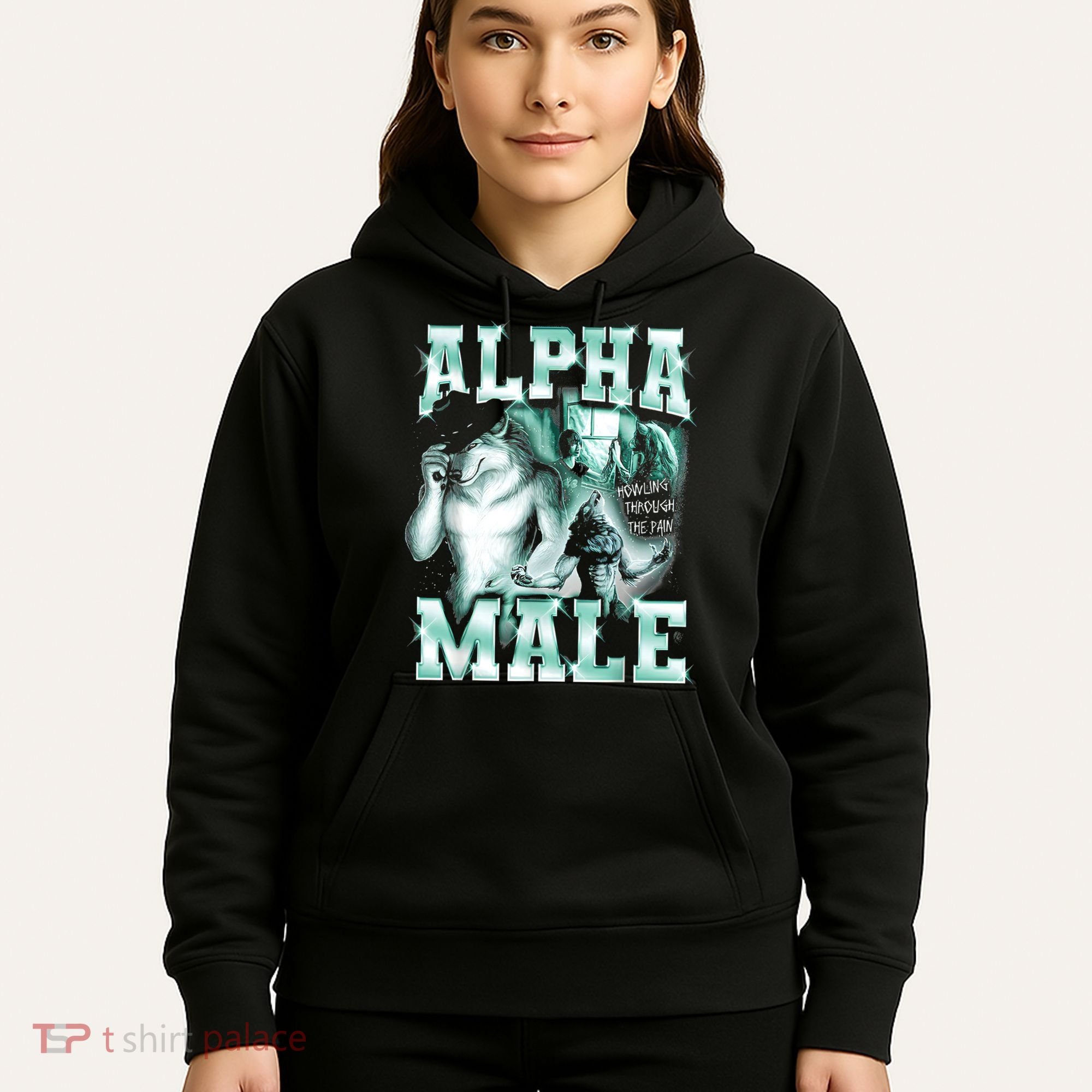 Alpha Male Wolf Meme Hoodie