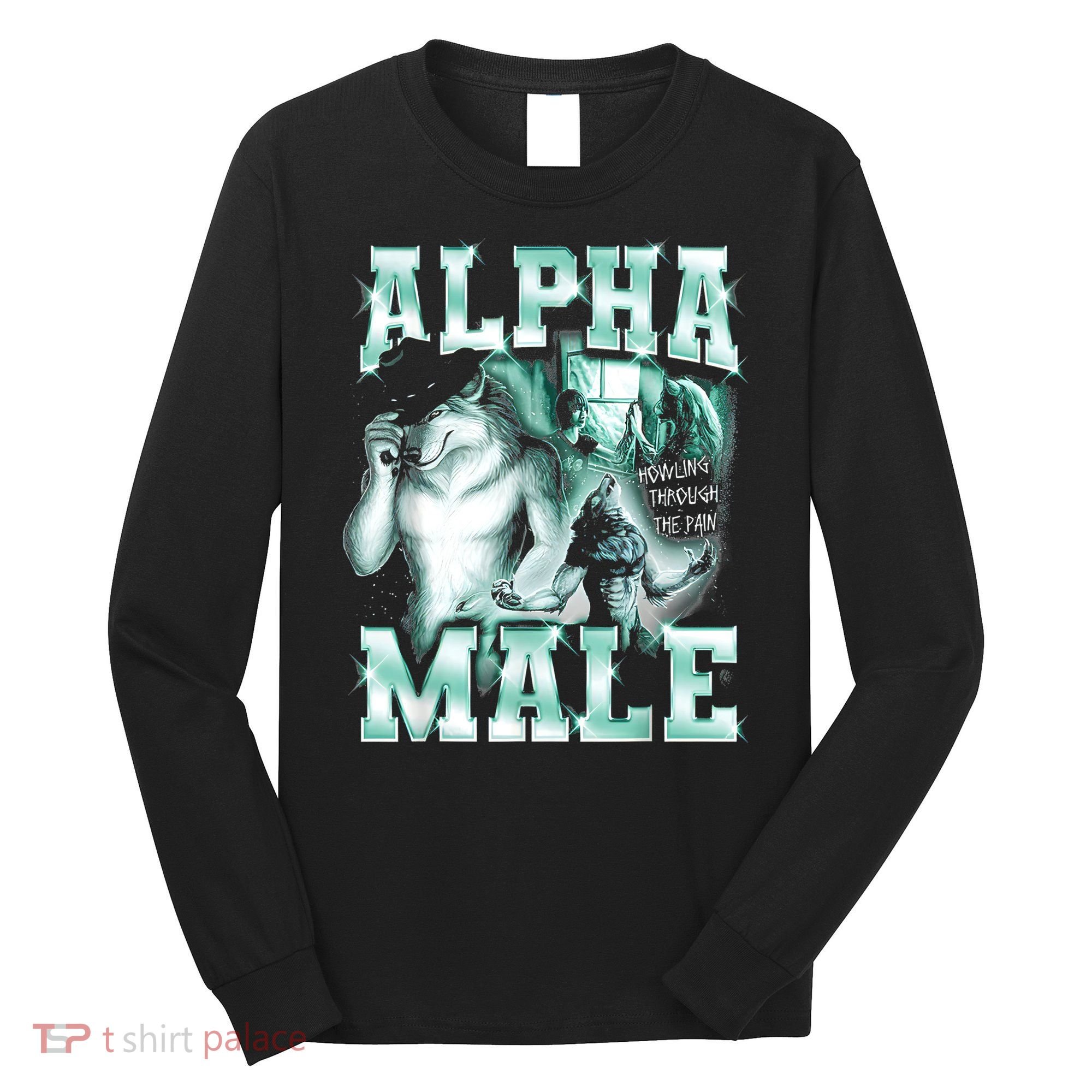 Alpha Male Wolf Meme Long Sleeve Shirt