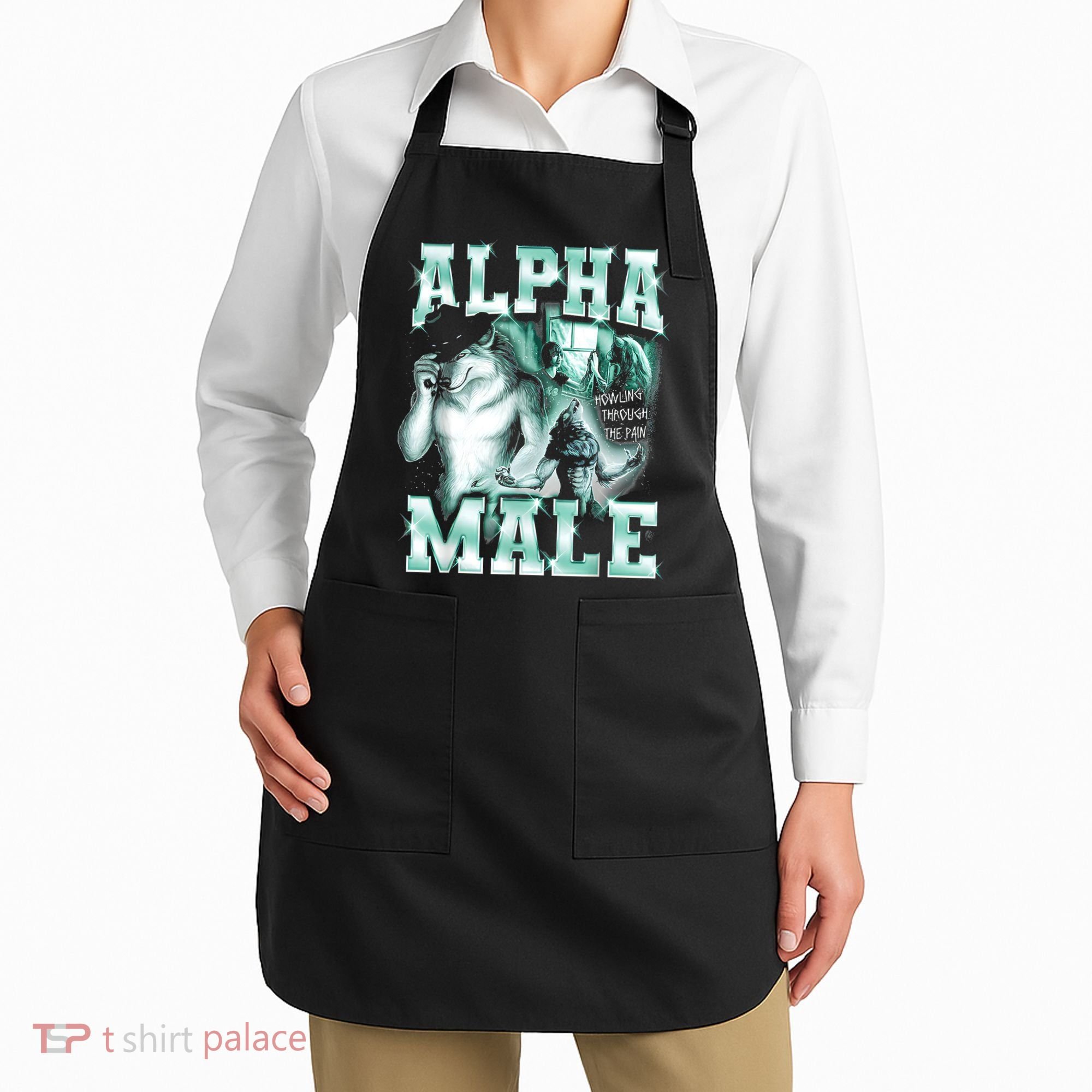 Alpha Male Wolf Meme Apron