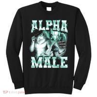 Alpha Male Wolf Meme Sweatshirt thumb 0