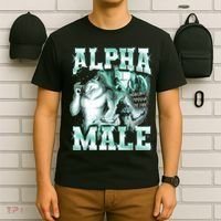 Alpha Male Wolf Meme T-Shirt thumb 6